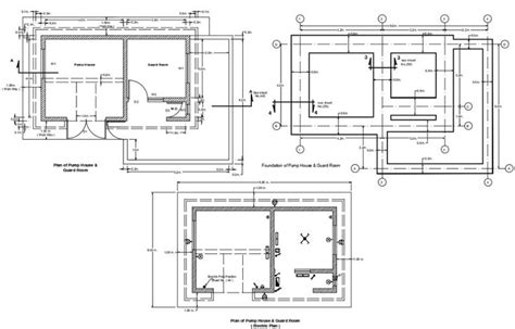 Pump House Floor Plan DWG File