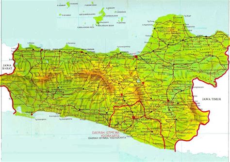 central java map | Central java, Java, Yogyakarta