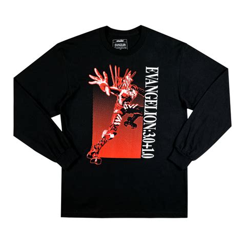 Evangelion Thrice Upon A Time Eva Unit-02 Black Long Sleeve | Official Apparel & Accessories ...