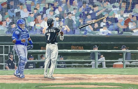 Tim Anderson Bat Flip - Original — Tom Paints