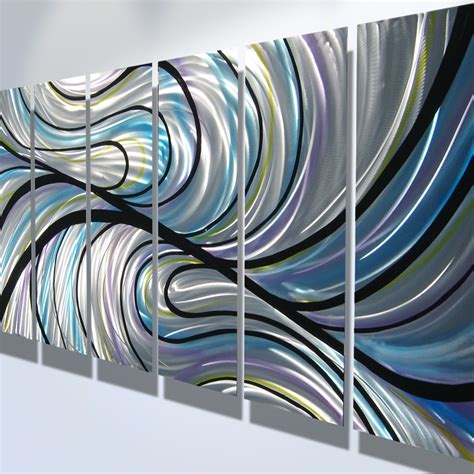 Convergence- Abstract Metal Wall Art Sculpture Modern Decor 77x 36 on ...