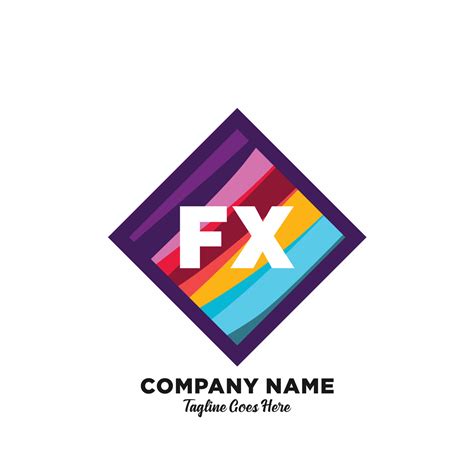 FX initial logo With Colorful template vector. 21494687 Vector Art at Vecteezy