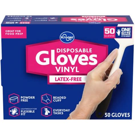 Kroger® Disposable Latex Free Vinyl Gloves, 50 ct - Kroger