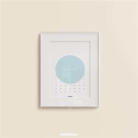 Printable 2023 Calendar Minimalist Monthly Wall Calendar - Etsy