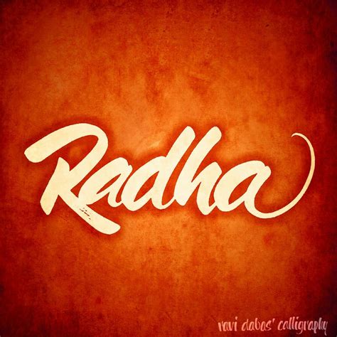 Radha #radha #calligraphy #handlettering #handwritten #freehand #type # ...