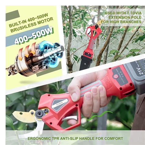 Buy 400W Brushless Cordless Electric Pruning Shears with Lithium ...