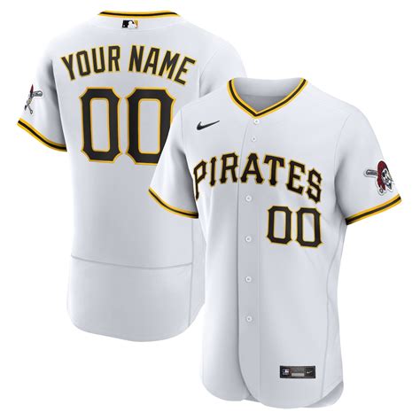 Pittsburgh Pirates Nike Home Authentic Custom Jersey - White - HomeFavo