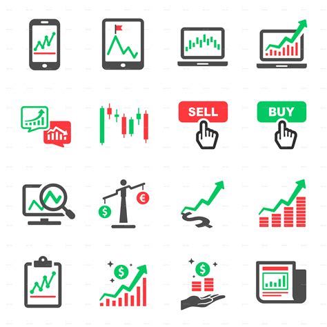 Stock Market Investment Online Vector Icon Set Preview - GraphicRiver ...