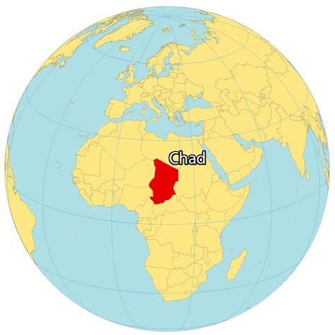 Chad On World Map