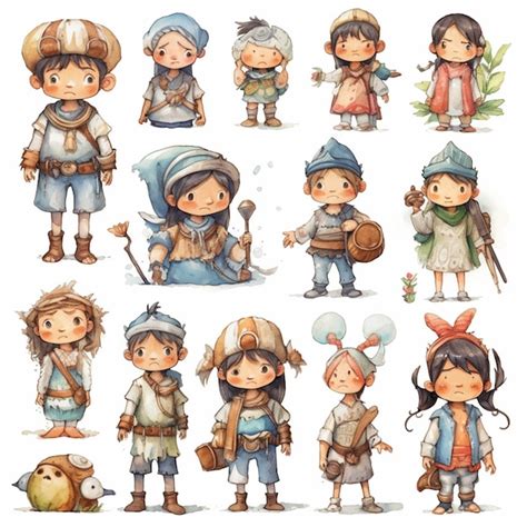 Premium Photo | A group of cartoon characters of different ages and ...