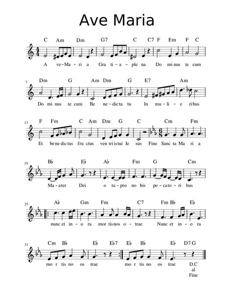 Ave Maria Sheet music for Piano | Download free in PDF or MIDI | Musescore.com