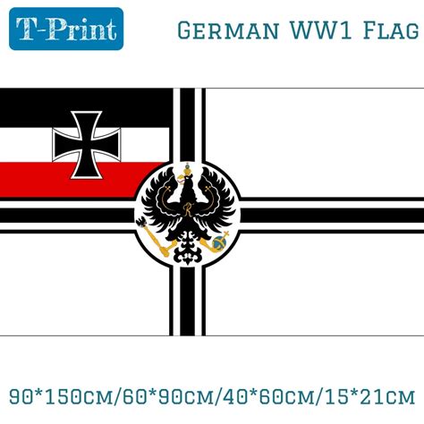 WW1 German flag and Banner Imperial Germany Historical Naval Flag 90*150cm/60*90cm/40*60cm/15 ...