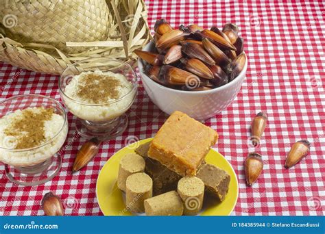 Table with Brazilian Typical Festa Junina Food Stock Photo - Image of nuts, brazilian: 184385944