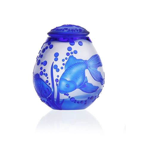Crystal glass adult funeral urn 'Fish' Cremation Urns, Cremation Ashes, Glass Cutters, Pbo ...