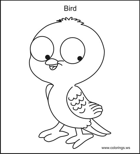 Free Alphabet Coloring Pages Bird