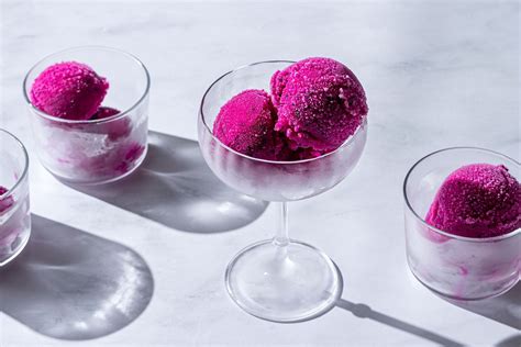 Dragon Fruit Frozen Sorbet Dessert Recipe