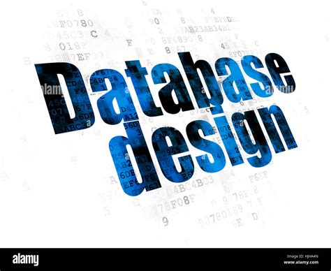 Database concept: Database Design on Digital background Stock Photo - Alamy