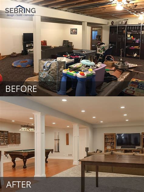 Elmhurst basement remodeling project pictures Before and After Pictures - Sebring Design Build ...