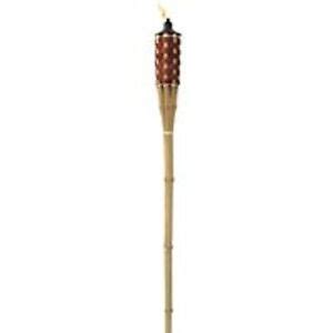 NEW CASE (24) 5 FOOT BAMBOO CLASSIC CITRONELLA OIL BURNING TIKI TORCHES ...