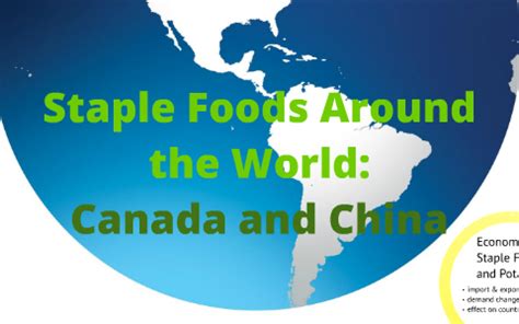 Staple Foods Around the World: Canada and China by LindsayMarie ...