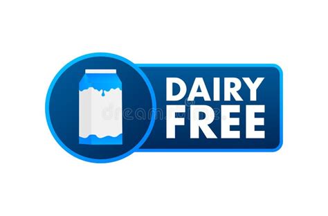 Dairy Free Badge Logo, Icon. Fresh Organic Vegetable Stock Vector ...