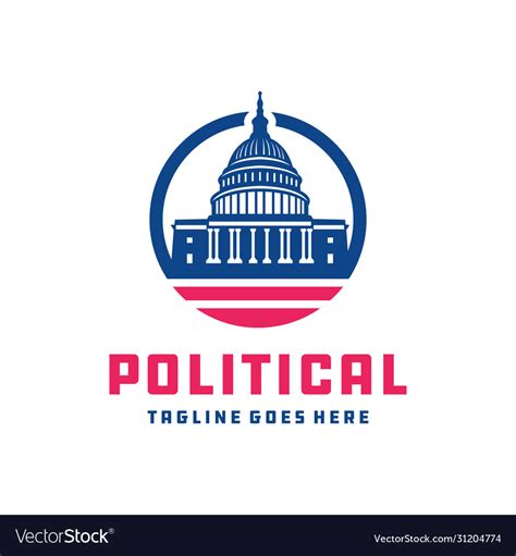 White house political logo Royalty Free Vector Image