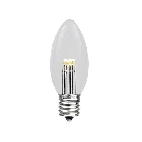 Warm White Smooth Glass C9 LED Bulbs - Novelty Lights Inc