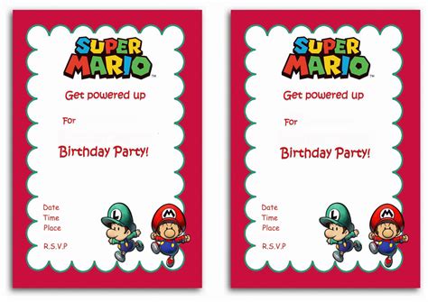 Super Mario Birthday Invitations | Birthday Printable