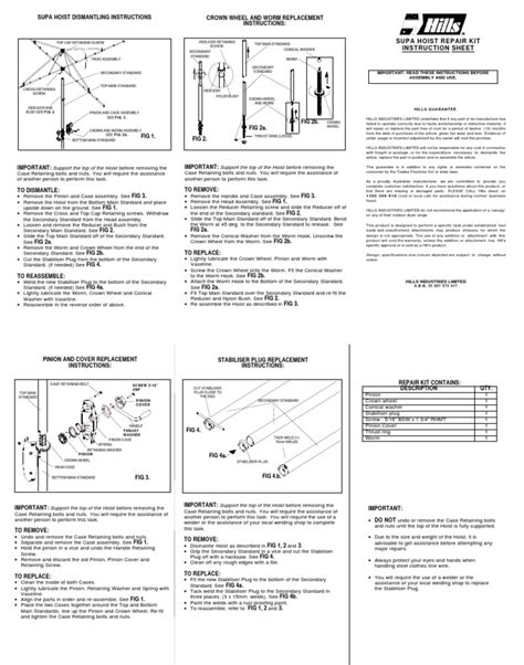 Hills Hoist Manual | Nut (Hardware) | Screw