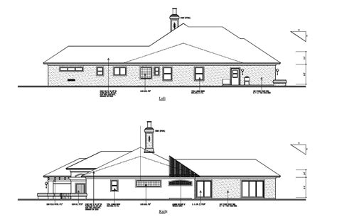 Elevation drawing of the house in AutoCAD - Cadbull