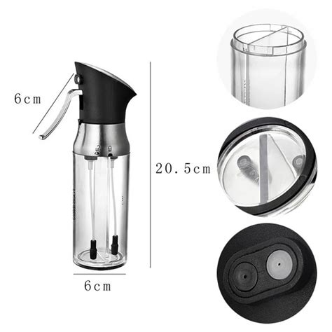 2 in 1 Portable Stainless Steel Spray Fine Bottle Olive Oil Sprayer ...