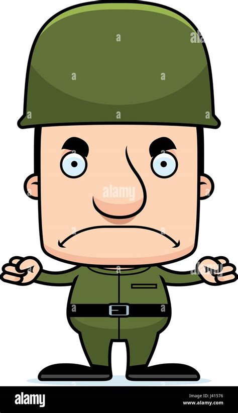 A cartoon soldier man looking angry Stock Vector Image & Art - Alamy