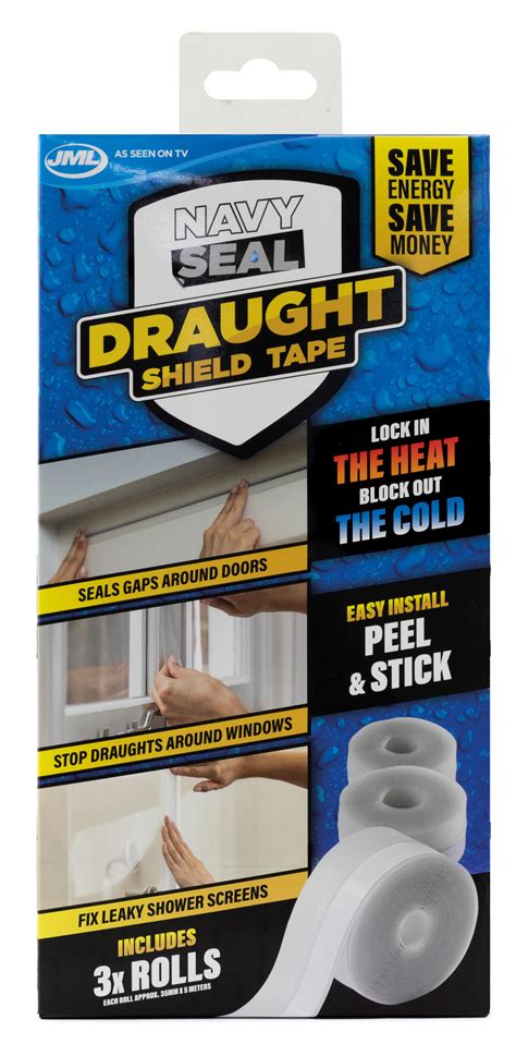 JML Navy Seal Draught Shield Tape 3 x Rolls | Home Accessories ...