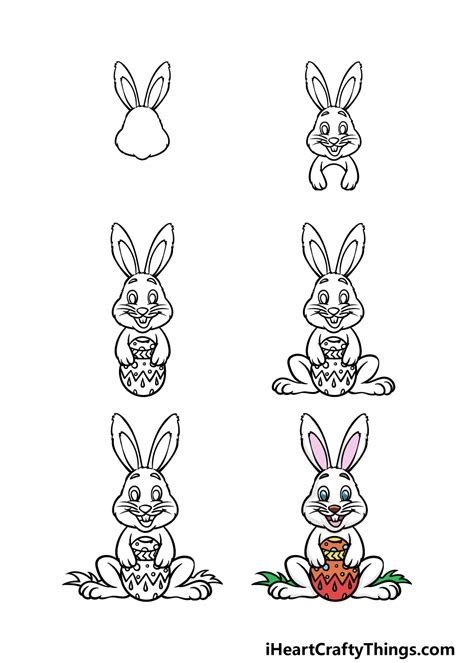 Easy Easter Bunny Drawing