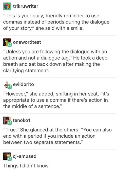 Reddit - tumblr - Writing tips: Dialogue | Writing prompts funny, Writing dialogue prompts ...