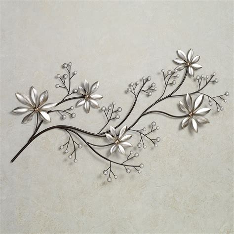 Pearl Array Floral Metal Wall Art