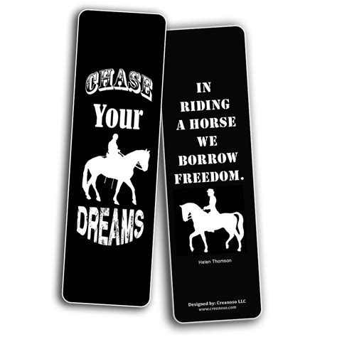 Creanoso Inspirational Horse Quotes Sayings Bookmarks Series 2 ÃƒÂ¢Ã¢â