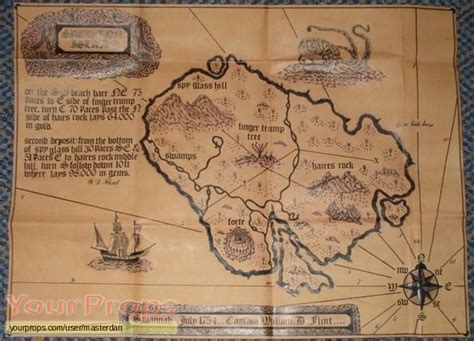 Treasure Island Treasure Island Map replica movie prop