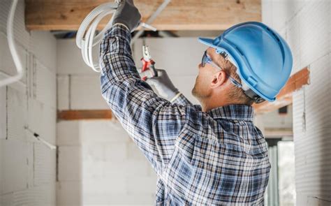 Premium Photo | Professional electrician during work