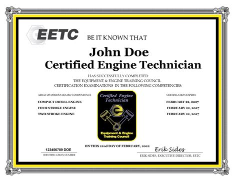 Certification - EETC