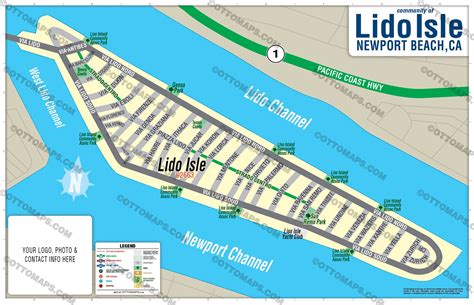 Lido Isle Map, Newport Beach, CA – Otto Maps