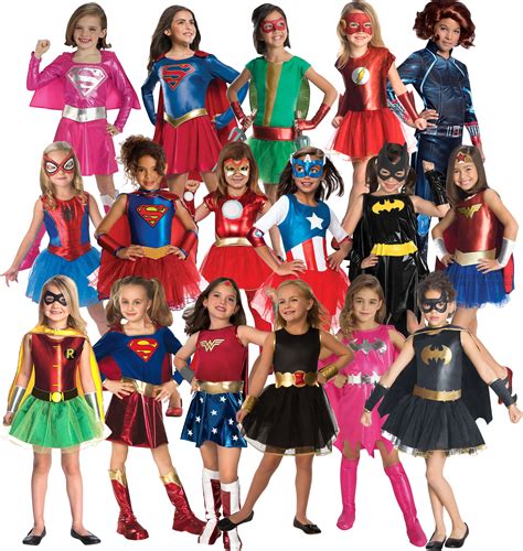 Girls Superhero Fancy Dress Childrens Childs Movie Book Character Kids ...