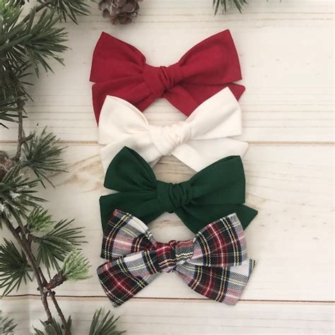 Christmas Hair Bows - Etsy