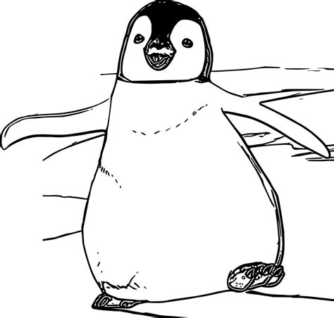 Dance Penguin Happy Feet Coloring Page - Wecoloringpage.com