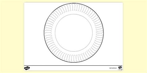 Paper Plate Colouring Sheet | Colouring | Twinkl Resources