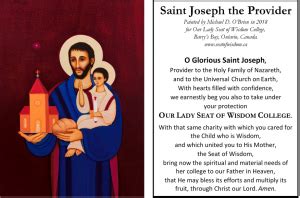 Novena Prayer to St. Joseph the Provider « Our Lady Seat of Wisdom College