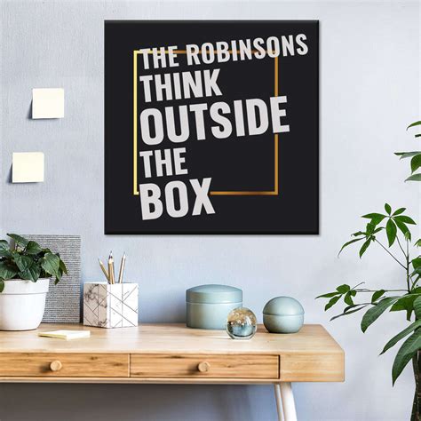 Personalized Think Outside The Box Wall Art | Digital Art