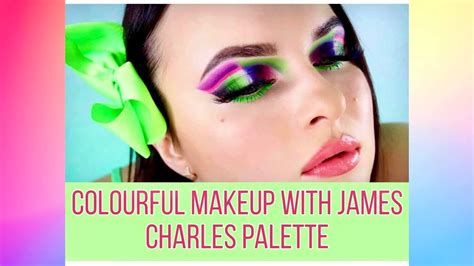 COLOURFUL MAKEUP WITH JAMES CHARLES PALETTE - YouTube