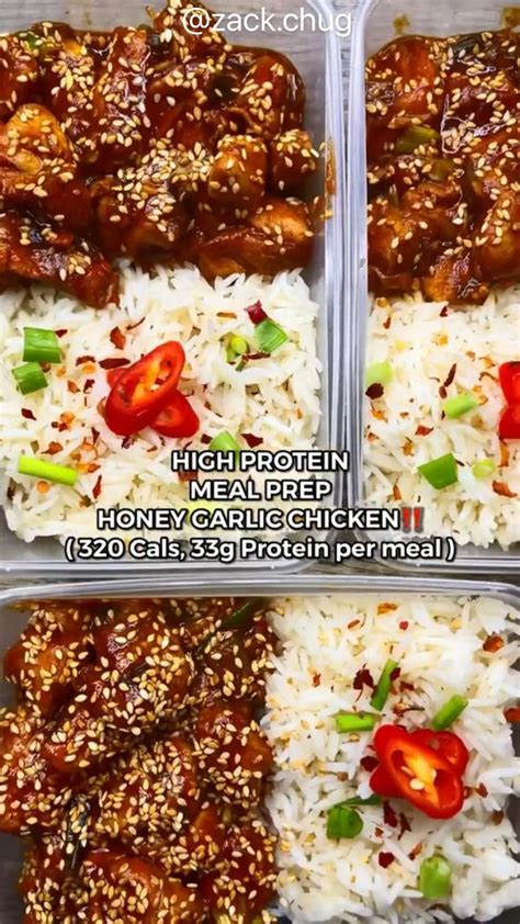 @zack.chug High Protein Meal Prep | Honey Garlic Chicken Recipe