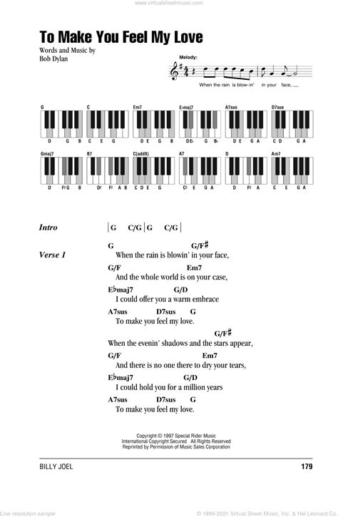 Make You Feel My Love Chords Piano Pdf - Christoper